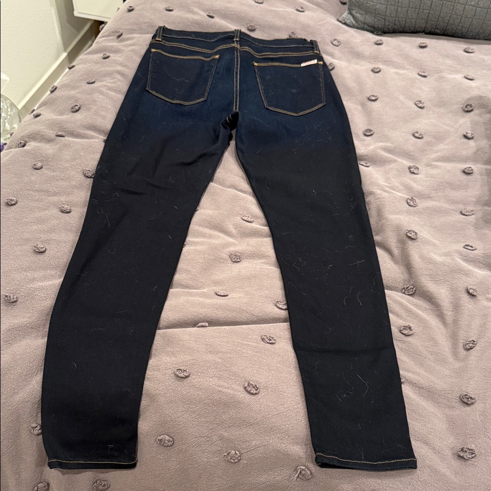 Hudson Nico Mid Rise Super Skinny Dark Blue Women's Jeans - Picture 5 of 5